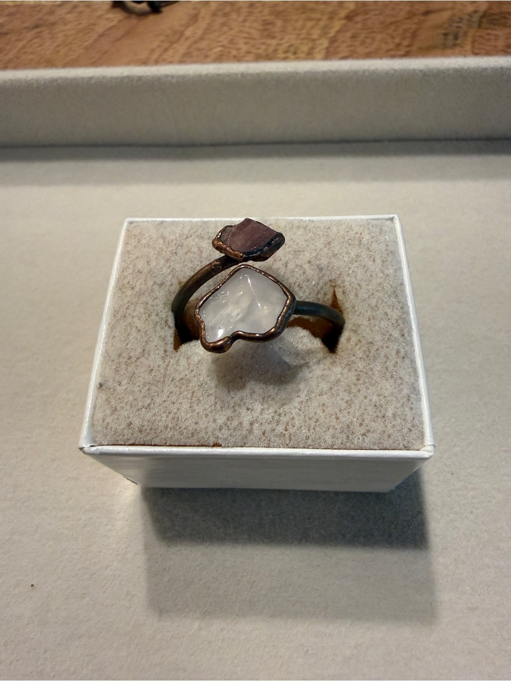 Raw stone ring size 10